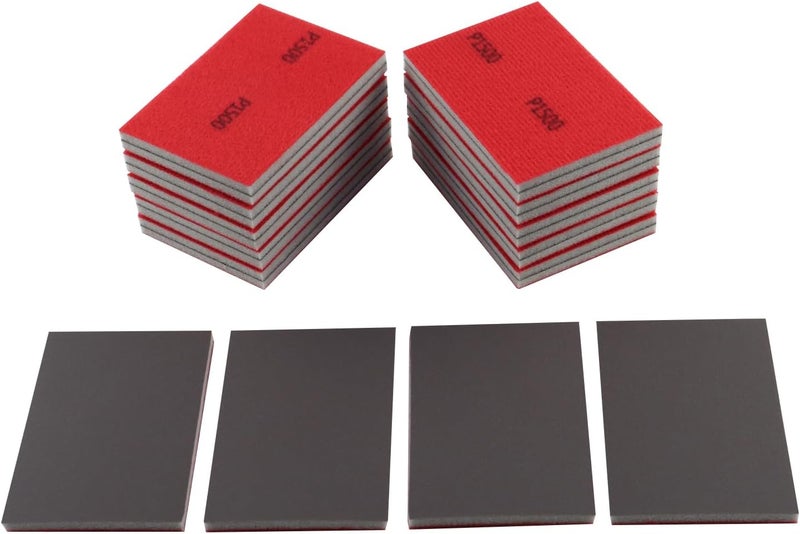 Langthering 24pcs 1500Grits Sanding Sponge, Wet and Dry 4"x3" Sanding Block, Reusable Sand Paper for Metal Wood Drywall Walls Stone Automotive Paint Plastic DIY (1500 Grits) - Image 1